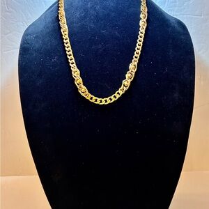 Beautiful Trifari Gold Tone Necklace with Small Balls In Links 24” Inches
